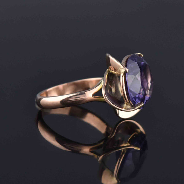 Vintage Color Change Sapphire Ring in 14K Gold - Boylerpf