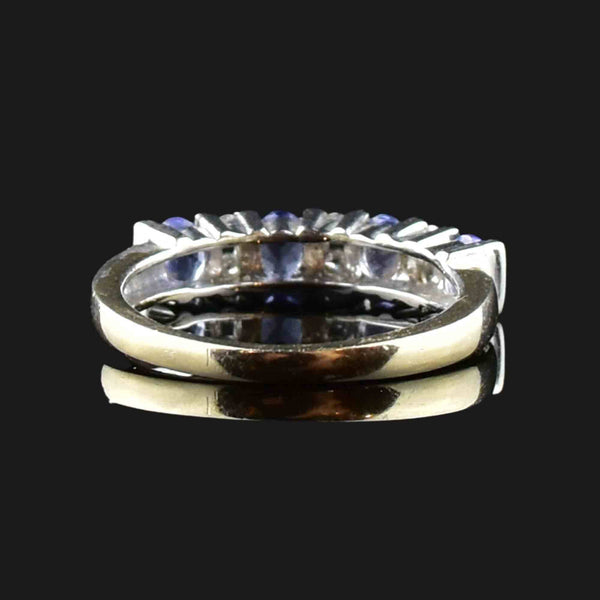 Vintage 14K White Gold Diamond Tanzanite Ring - Boylerpf