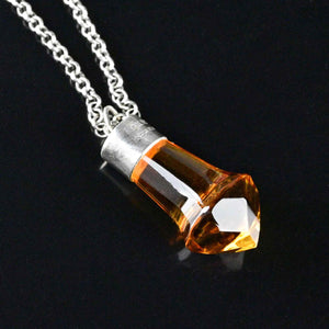 Scottish Silver Citrine Charm Pendant Necklace - Boylerpf