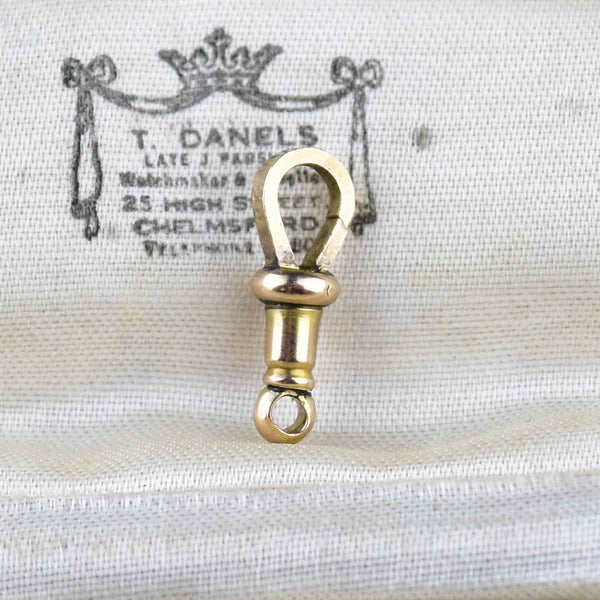 Antique 9K Gold Dog Clip Fob Charm - Boylerpf