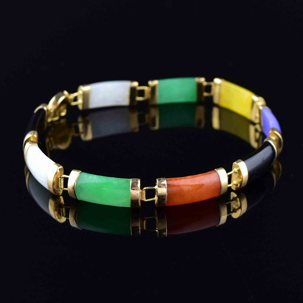 19+ Multi Colored Jade Bracelet