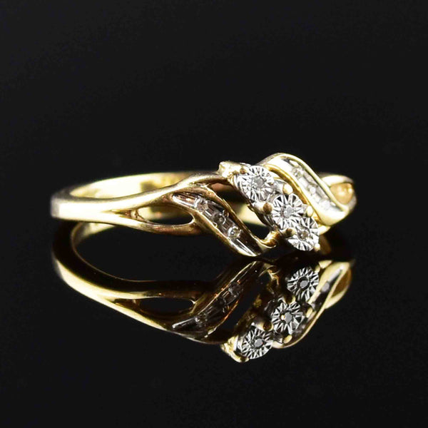 Vintage 10K Gold Diamond Engagement Ring - Boylerpf