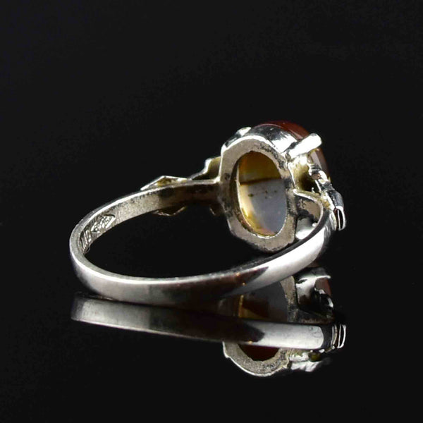 Vintage Dendritic Agate Silver Ring - Boylerpf