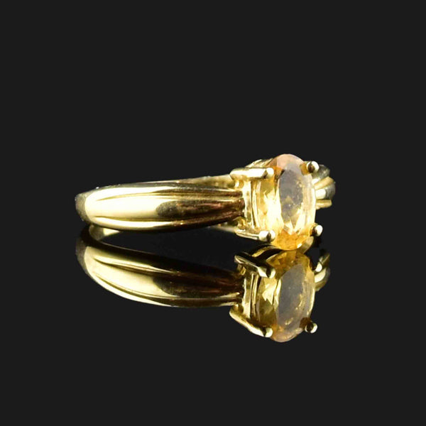 Vintage 10K Gold Yellow Topaz Ring - Boylerpf