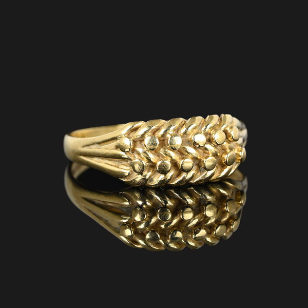 Vintage English Gold Love Knot Keeper Ring - Boylerpf