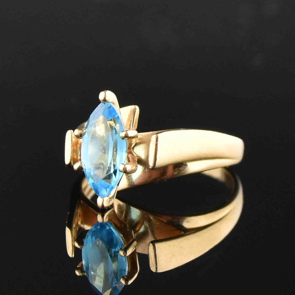 Vintage 10K Blue Topaz Engagement Ring - Boylerpf