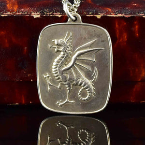 Sterling Silver Welsh Dragon Pendant Necklace - Boylerpf