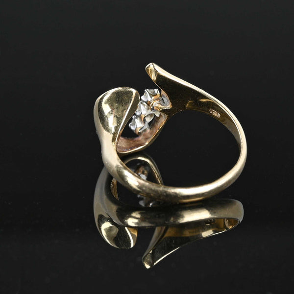 Vintage 14K Gold Diamond Horseshoe Ring - Boylerpf