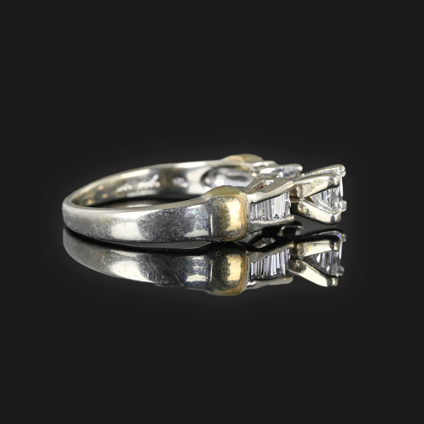 Baguette and Princess Cut Diamond Engagement Ring - Boylerpf