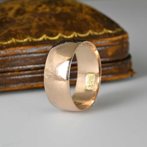 Antique Wide 18K Gold Wedding Band Ring - Boylerpf