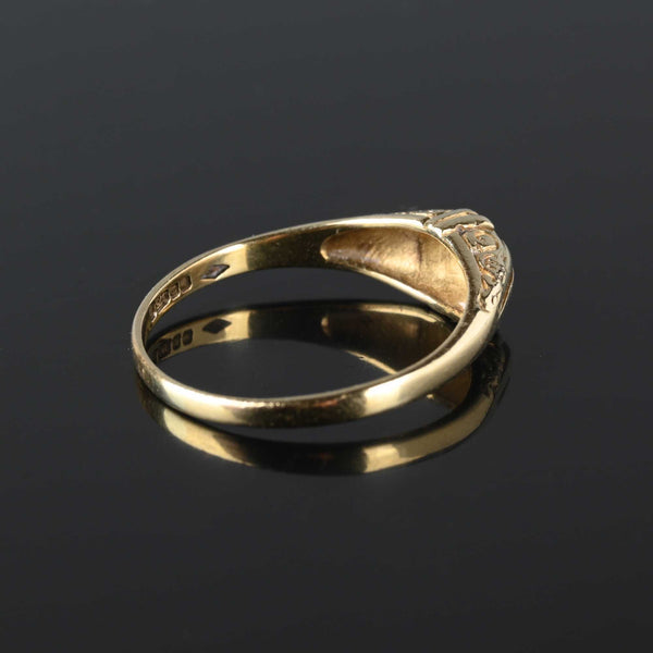 Fine Gold Edwardian Style Diamond Solitaire Ring - Boylerpf