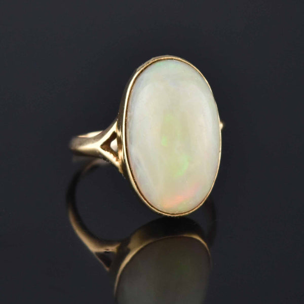 Vintage 14K Gold 12.5 CTW Opal Cabochon Ring - Boylerpf