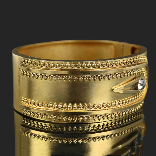 Swarovski Gold-Tone Crystal Studded Bangle Bracelet | Hawthorn Mall