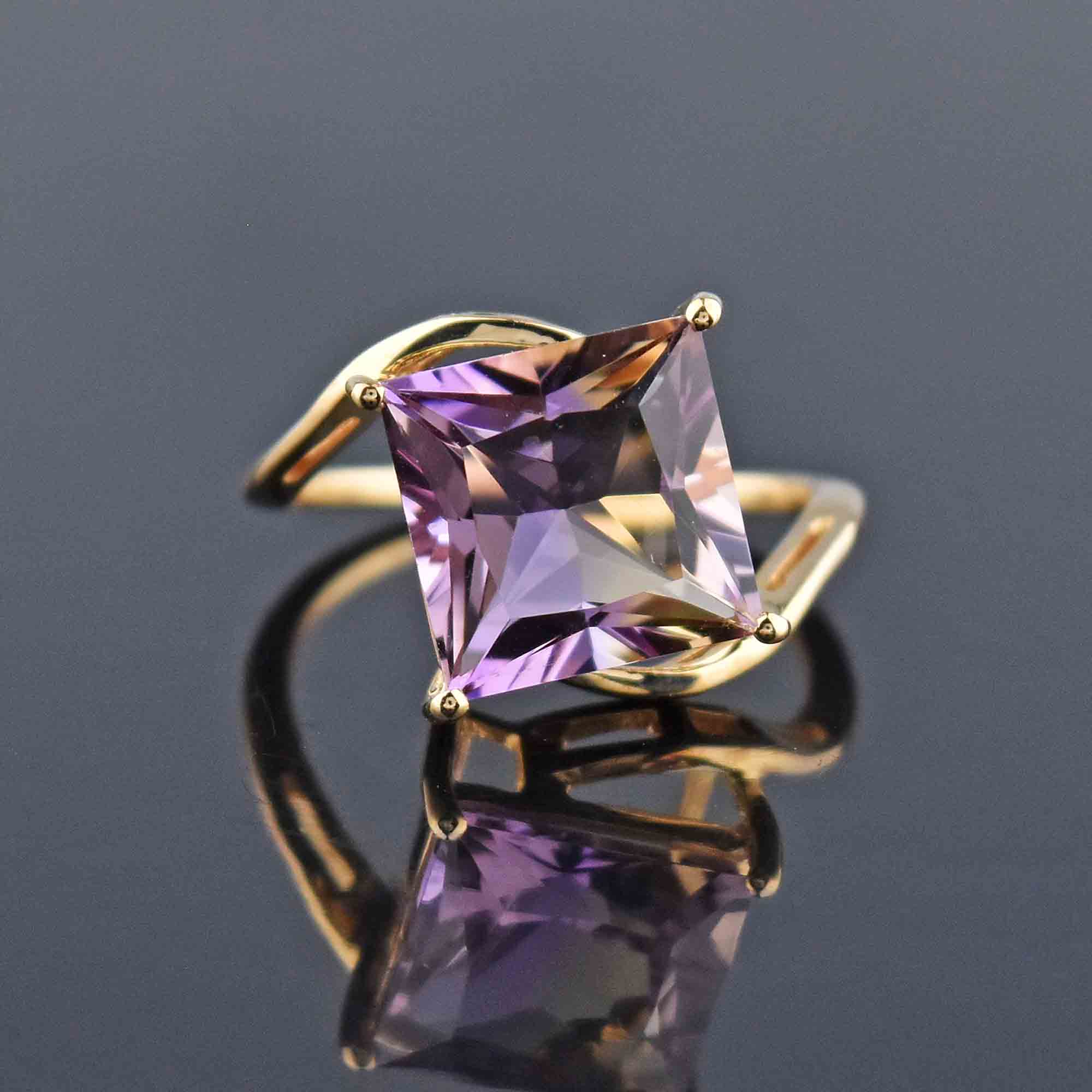 Vintage Gold 4.6 CTW Ametrine Ring, Sz 6 – Boylerpf