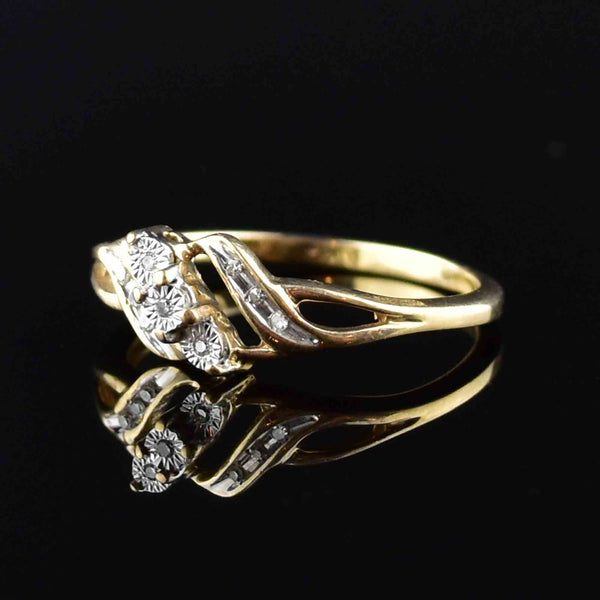 Vintage 10K Gold Diamond Engagement Ring - Boylerpf