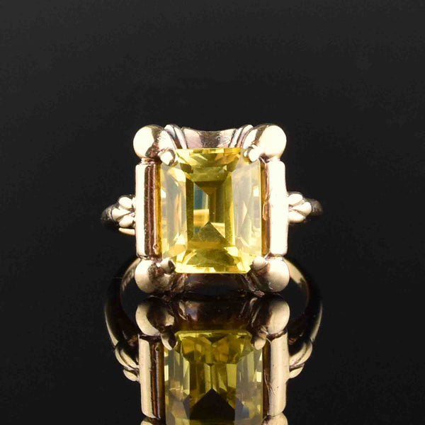 Vintage 10K Gold Yellow Sapphire Ring - Boylerpf