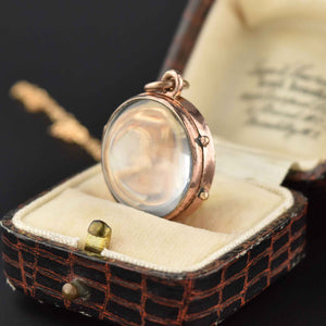 Victorian Pools of Light Rock Crystal Locket Necklace - Boylerpf