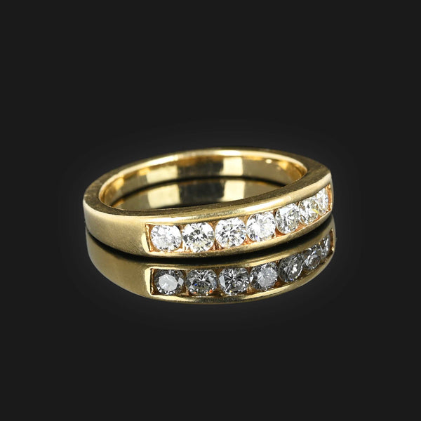 Vintage .56 Ct Diamond Wedding Band Ring in 14K Gold - Boylerpf