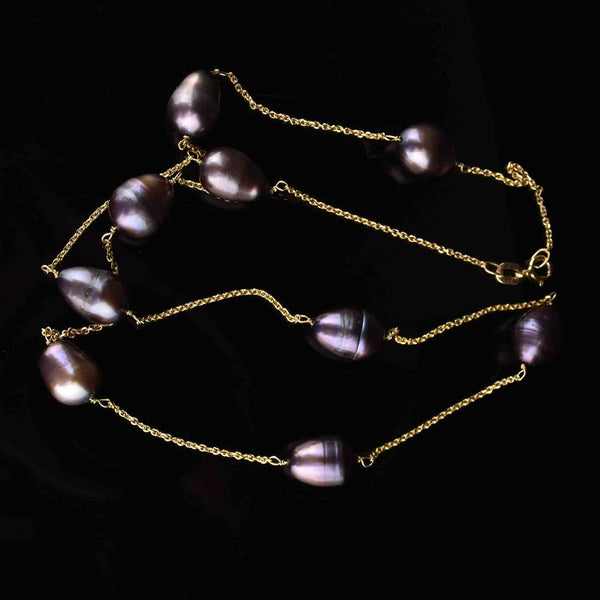 Pearl Station Necklace Tin Cup Necklace Pearl Station Chain Gold Pearl  Necklace Freshwater Pearl Choker Pearl Rosary Chain Choker - Etsy