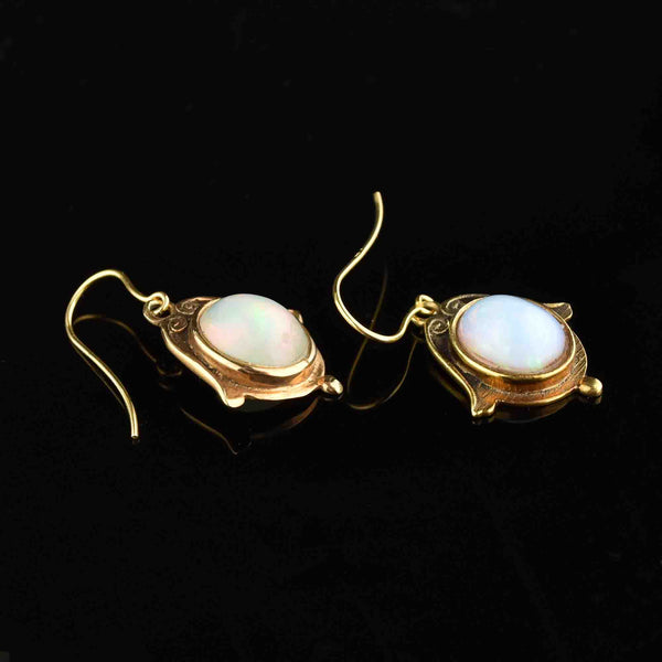 Vintage Art Nouveau Style Opal Earrings - Boylerpf