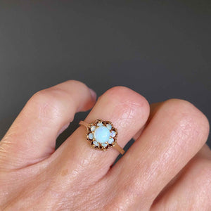 Vintage Estate Gold Opal Cluster Cocktail Ring - Boylerpf