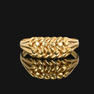 Vintage English Gold Love Knot Keeper Ring - Boylerpf