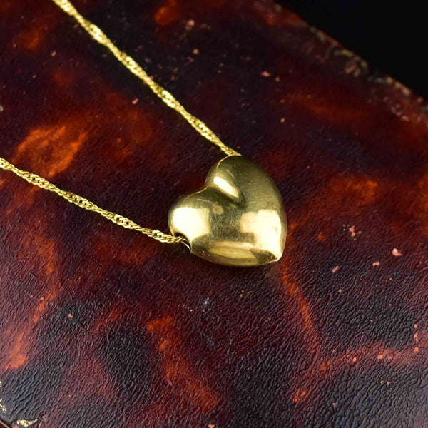 Art Deco Sterling Silver Puffy Heart Charm Bracelet – Boylerpf