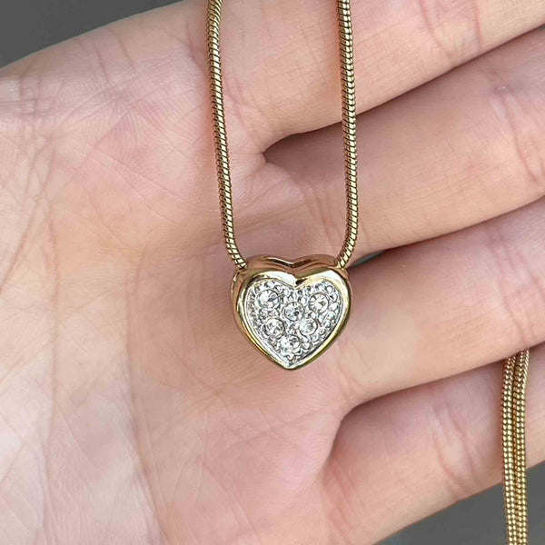 Floating Gold Flakes Witches Heart Pendant in 14K Gold – Boylerpf