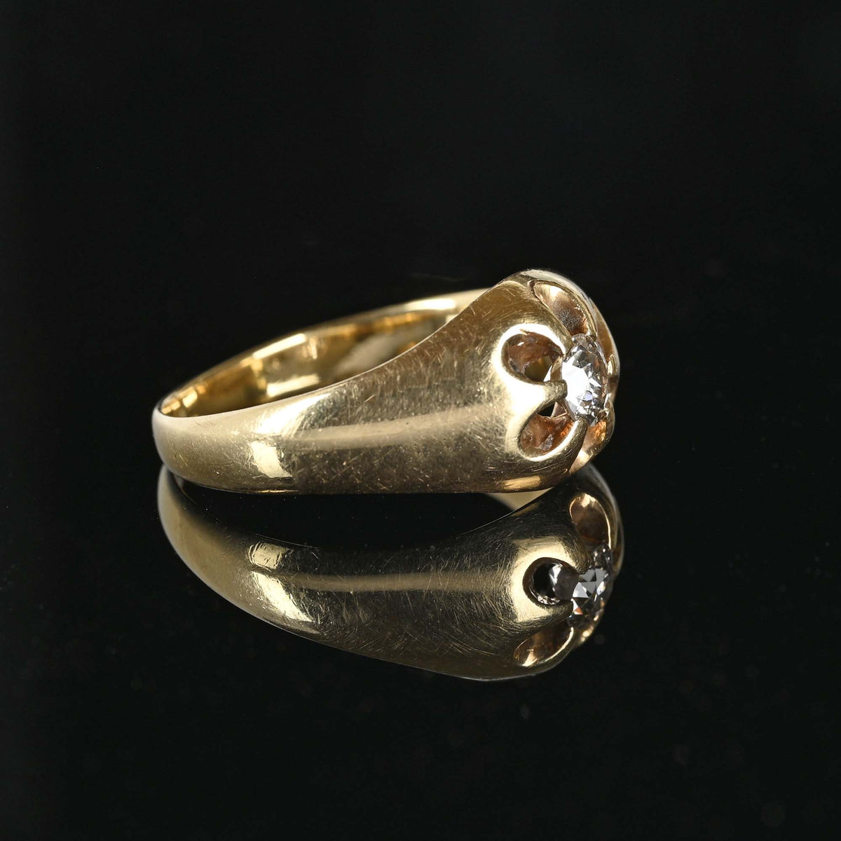 Antique 14K Gold Belcher Diamond Ring – Boylerpf
