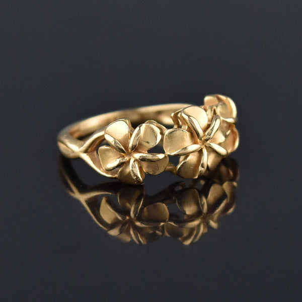 ON HOLD Vintage Na Hoku Plumeria Ring in 14K Gold - Boylerpf