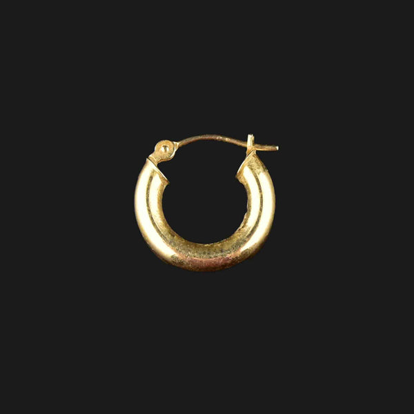 10K Gold Single Huggie Style Hoop Earring - Boylerpf