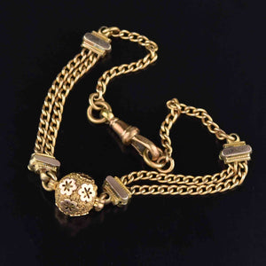 Victorian Celestial Star Ball Curb Chain Albertina Bracelet - Boylerpf