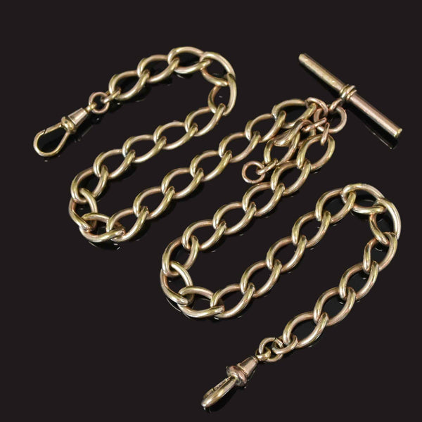 Antique Double Albert Pocket Watch Chain Necklace - Boylerpf