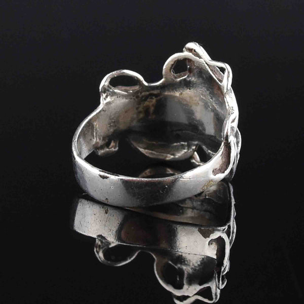 Sterling Silver Masquerade Mask Ring, Sz 8 - Boylerpf
