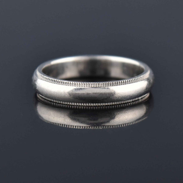 Excellent Authentic Tiffany & Co Milgrain 3mm Platinum Ring 6.25 Wedding  Band RP1250USD - Etsy Israel