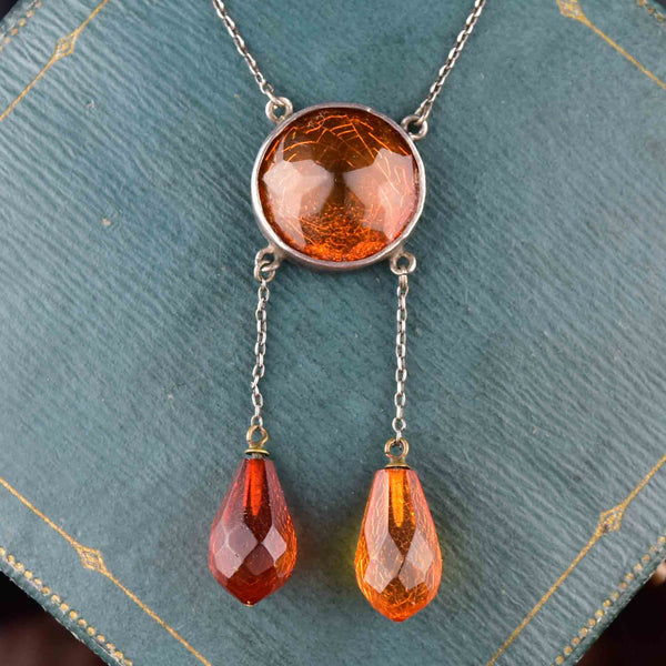 Incredible Vintage Chunky Natural Amber Necklace - Woven Earth
