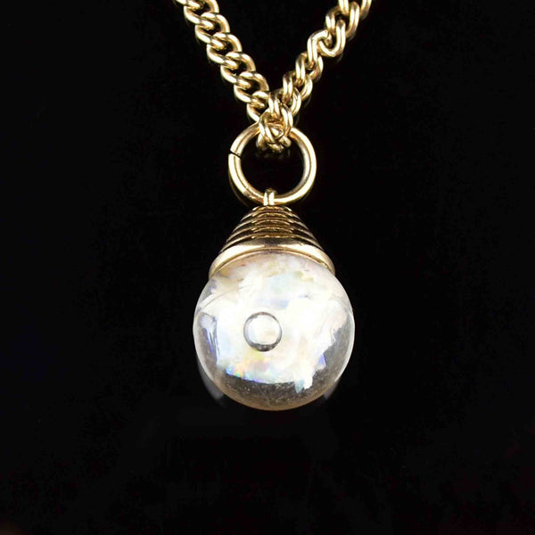 Gold Filled Floating Opal Orb Fob Necklace - Boylerpf