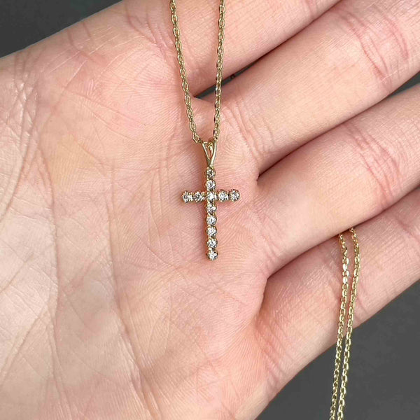 Diamond Cross Necklace 14K Yellow Gold | Jared