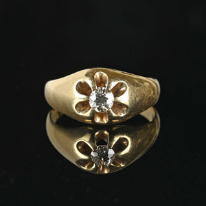 Antique 14K Gold Belcher Diamond Ring - Boylerpf