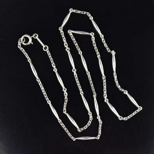 Vintage Long Platinum Watch Chain Necklace, 14.2 gms - Boylerpf