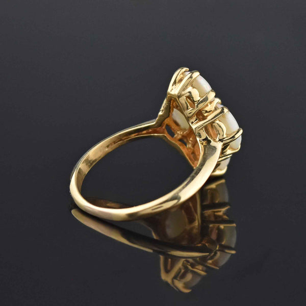 Edwardian 14K Gold Opal Emerald Four Stone Ring - Boylerpf