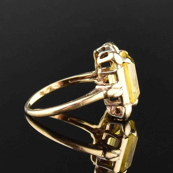 Vintage 10K Gold Yellow Sapphire Ring - Boylerpf