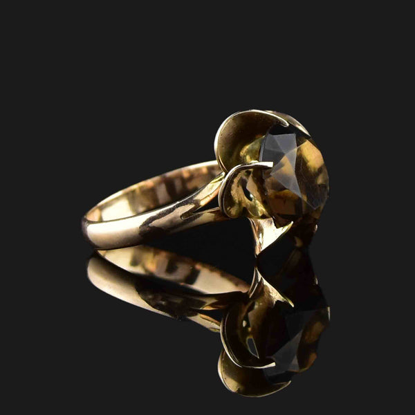 Vintage 14K Gold Smoky Quartz Ring - Boylerpf