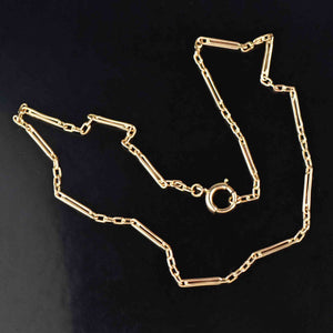 Antique Victorian 14K Gold Pocket Watch Chain Necklace - Boylerpf