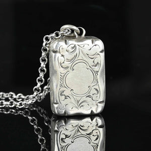 Antique Victorian Silver Vinaigrette Pendant, C 1854 - Boylerpf