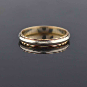 Vintage 14K Gold Two Tone Wedding Band Ring - Boylerpf