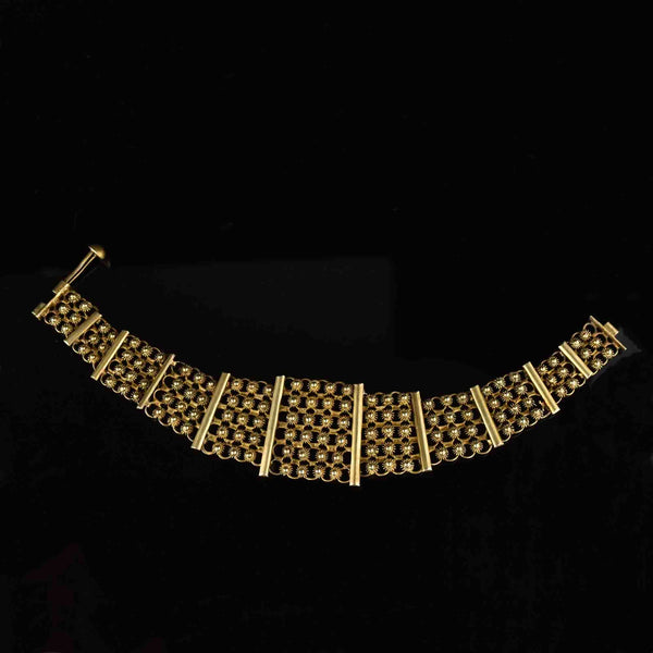 Etruscan Gold Floral Gate Bracelet - Boylerpf