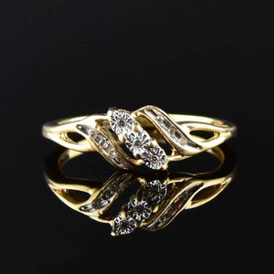 Vintage 10K Gold Diamond Engagement Ring - Boylerpf