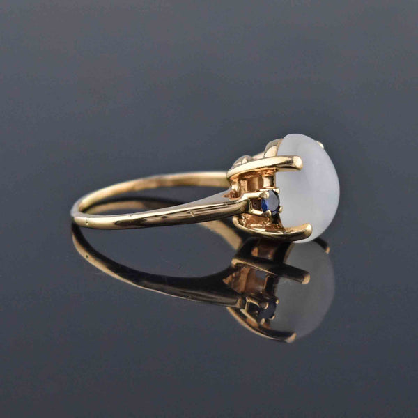Art Deco 14K Gold Sapphire & Moonstone Ring – Boylerpf