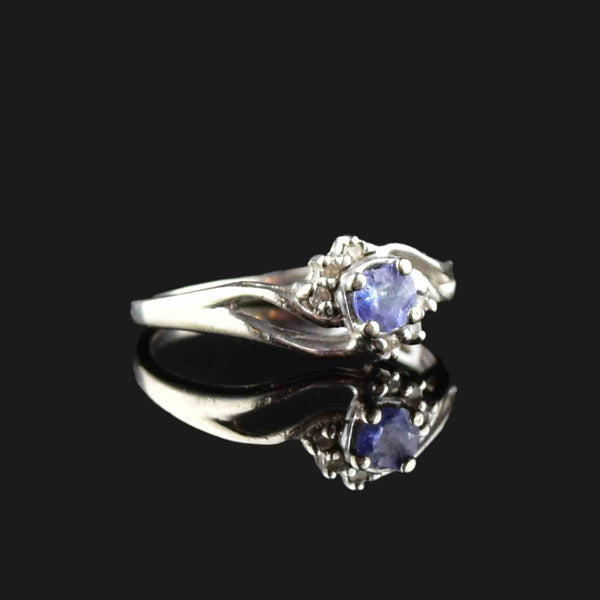 Vintage 10K White Gold Tanzanite Ring - Boylerpf